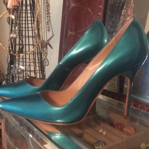 Manolo Blahnik Teal Pumps